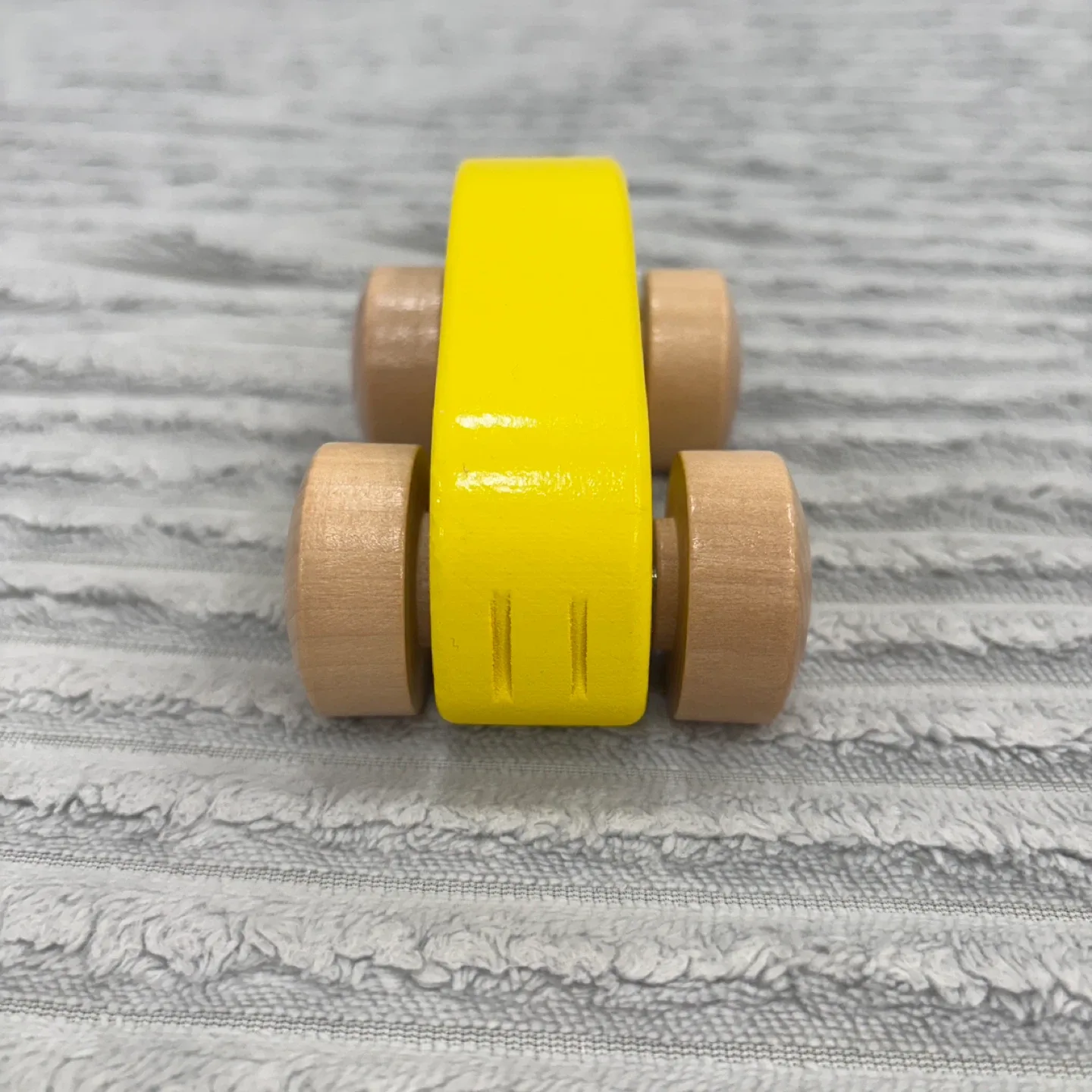 Hape Yellow Wooden Push Along Car Toy image indicator(2)