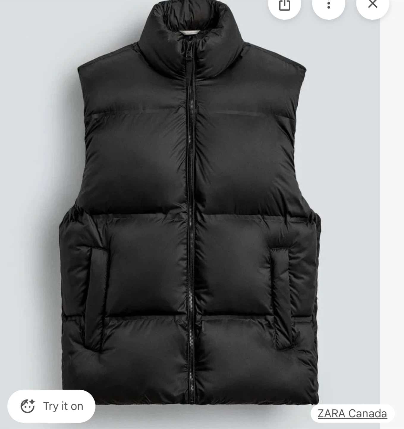 Zara Puffer Vest - Black