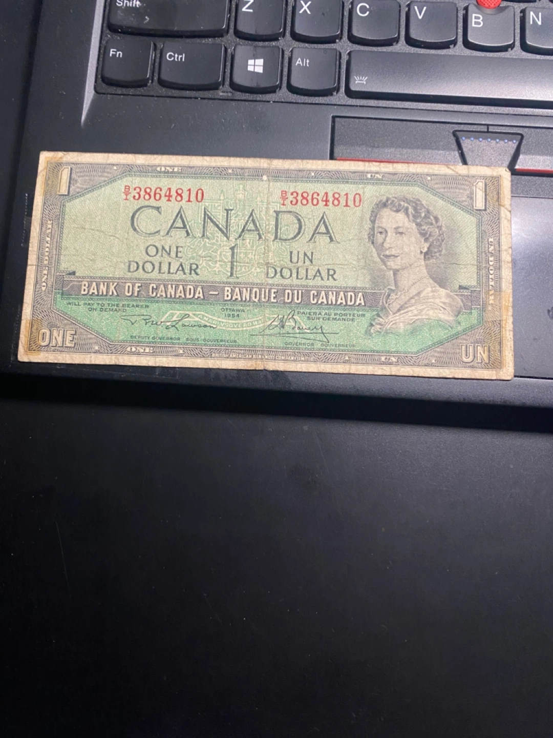 Canada one dollar bill