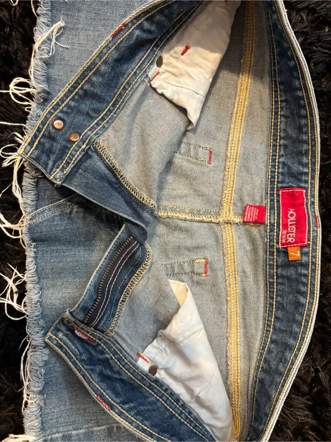 Hollister Denim Mini Skirt - Size 7 image indicator(2)