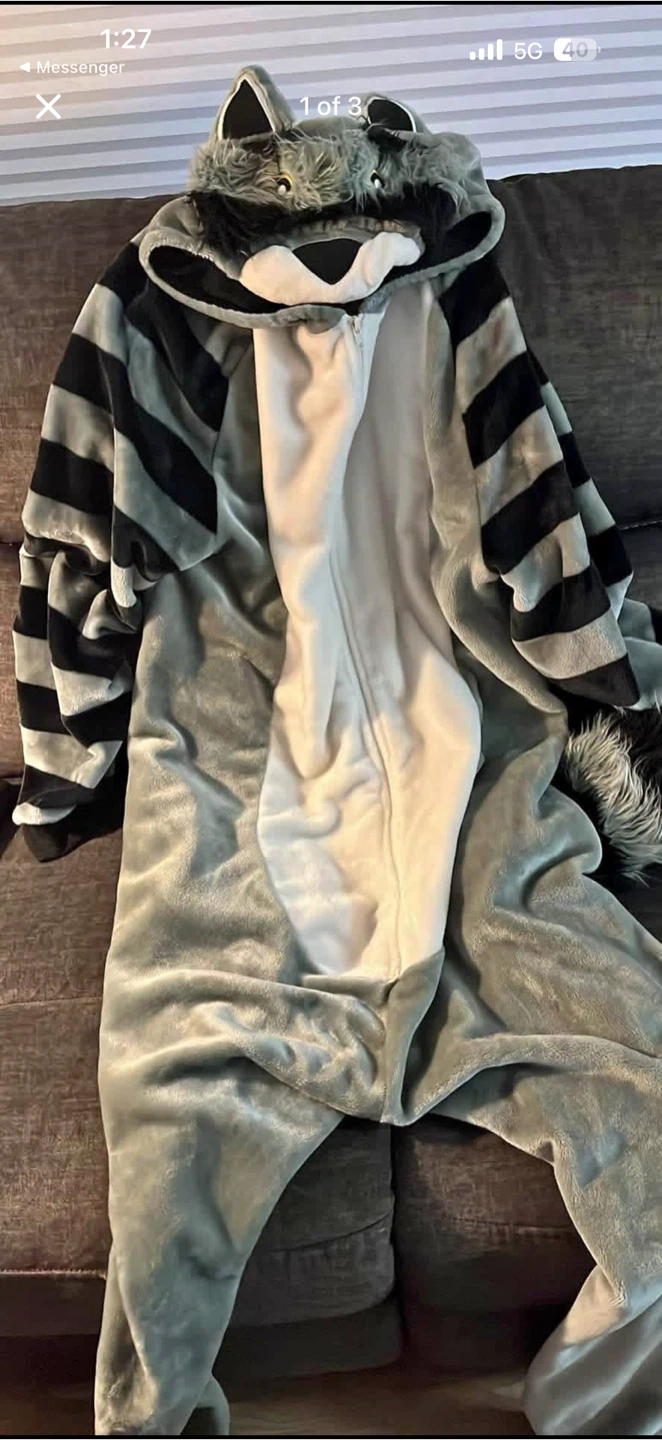 Raccoon Funzie Onesie Adult XL