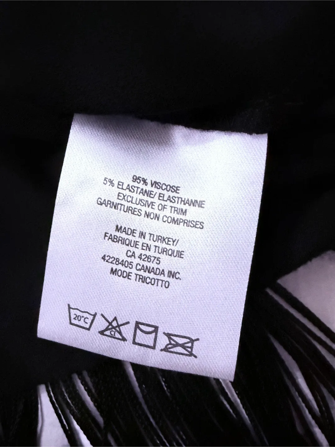 Tricotto Black Fringe Tank Top - XL image indicator(5)