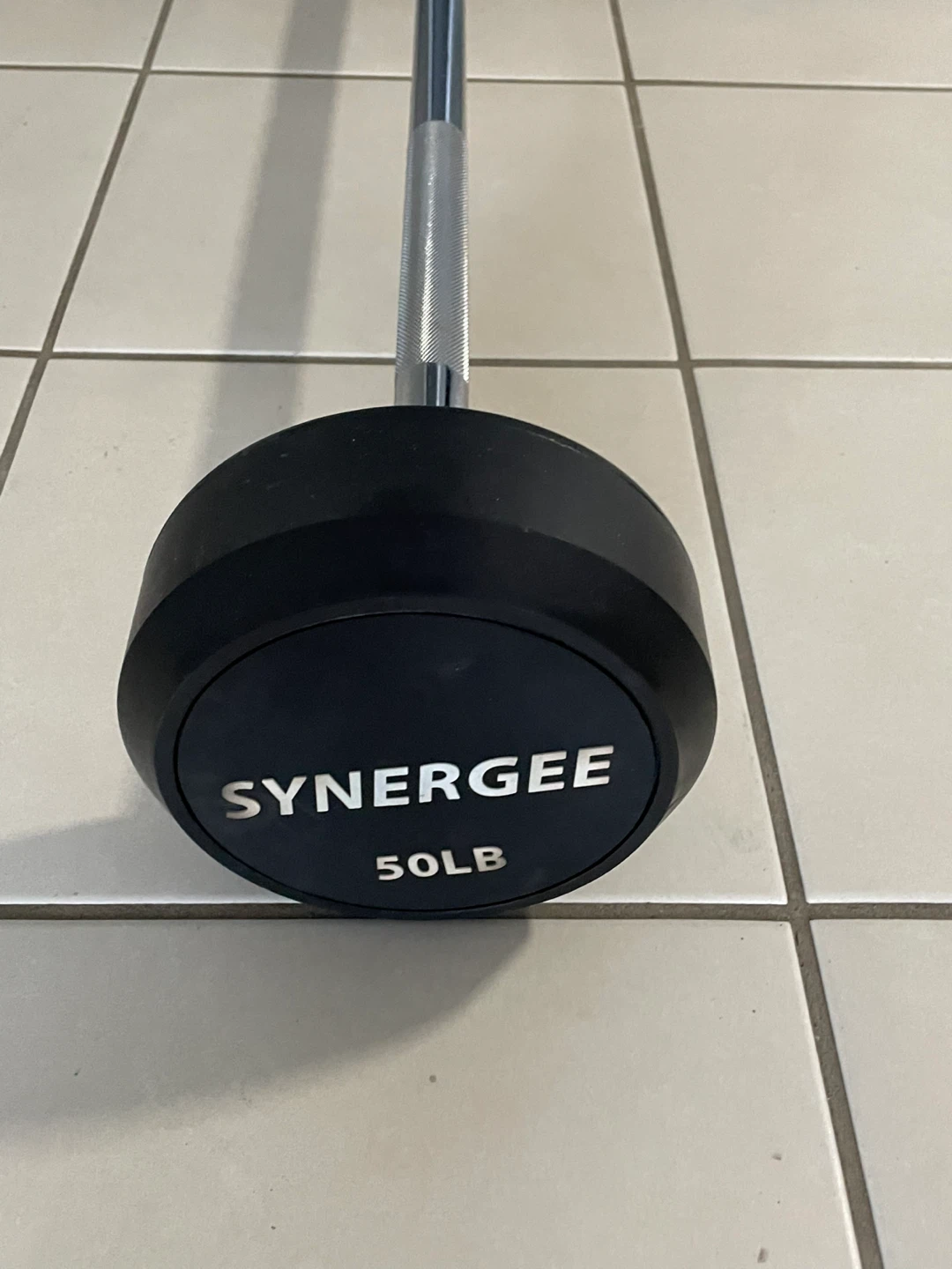 Synergee Fixed Barbell 50lb with Rubber Weights - photo 2