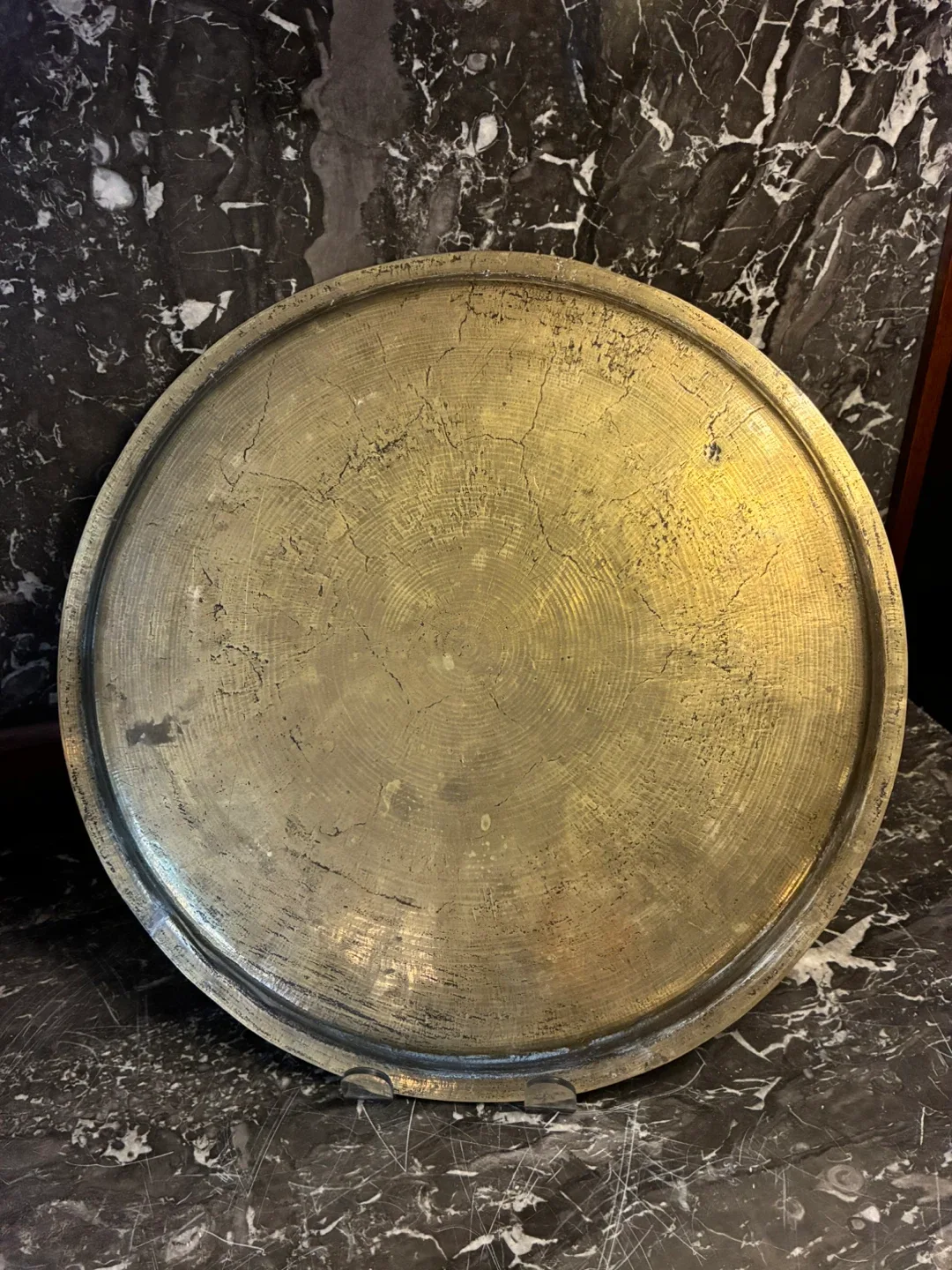 Vintage Brass Tray with Engraved Design image indicator(2)