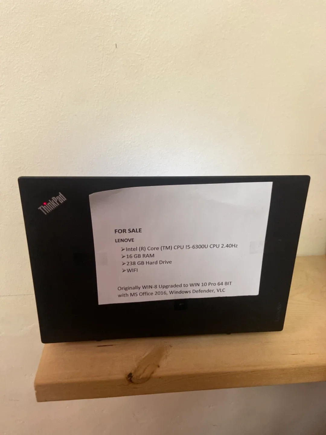 Lenovo ThinkPad Laptop - Intel i5, 16GB RAM, 238GB HD image indicator(2)