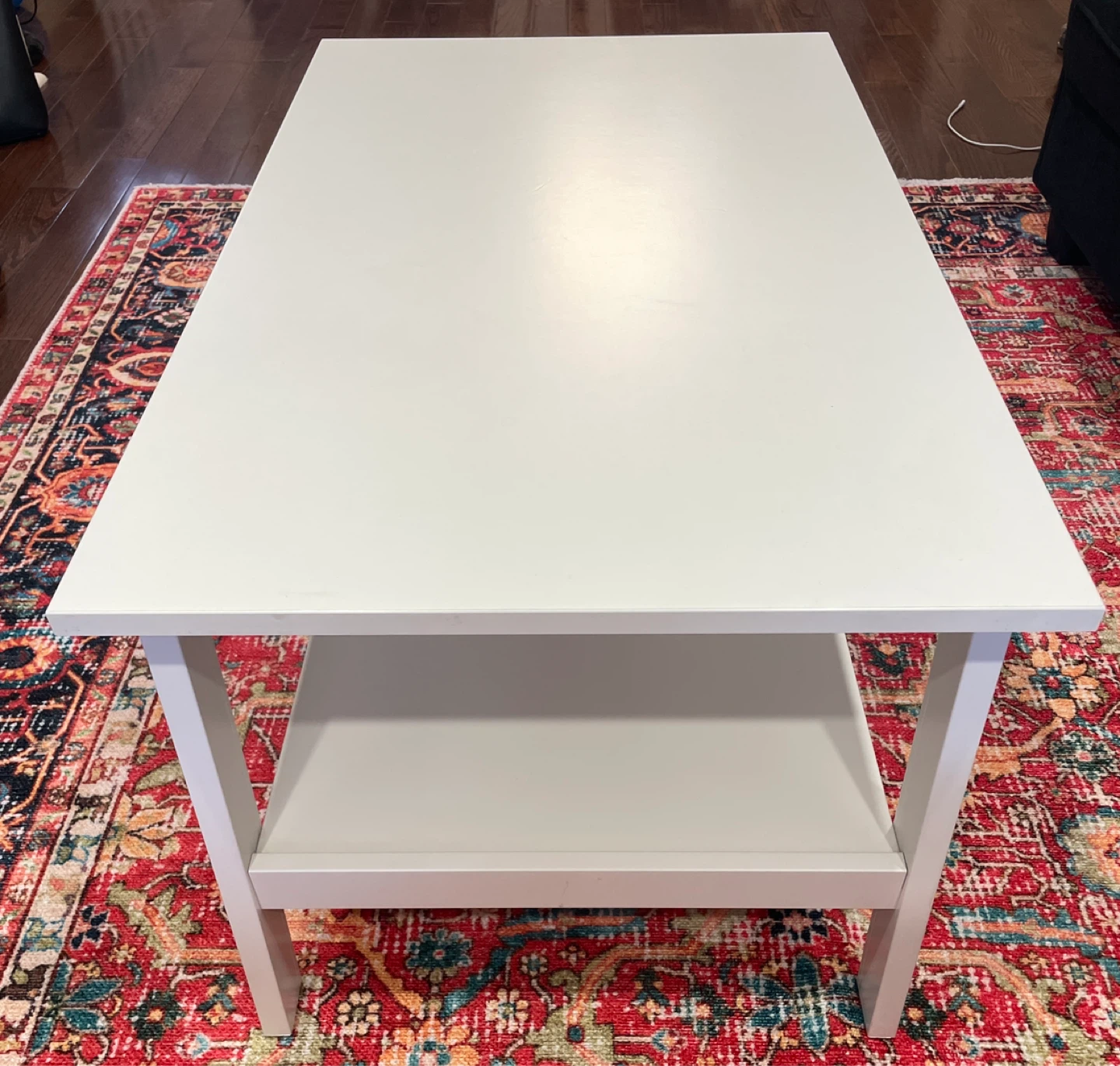 White Coffee Table with Shelf