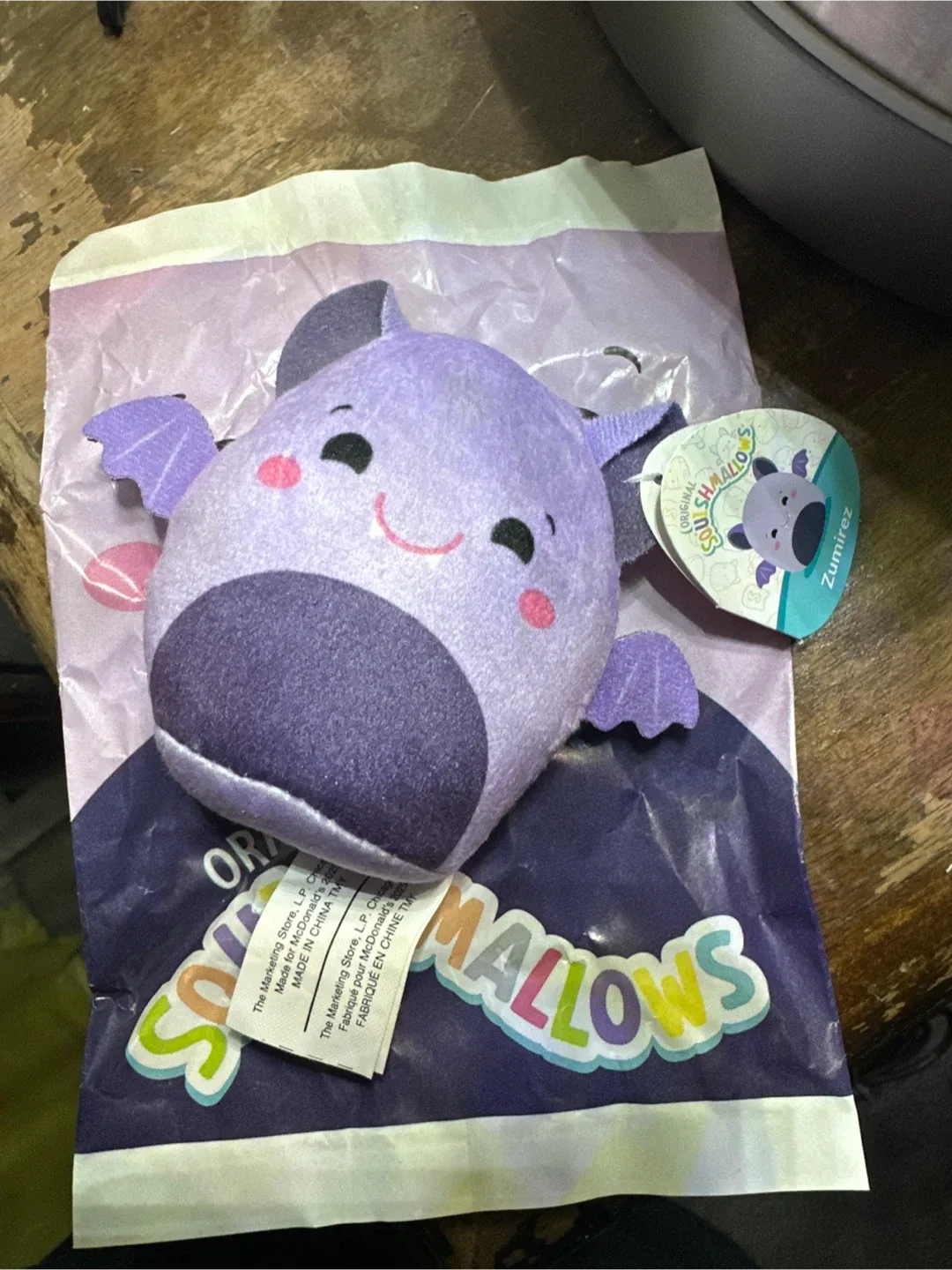 Squishmallows Zumirez McDonald's Purple Bat Plush