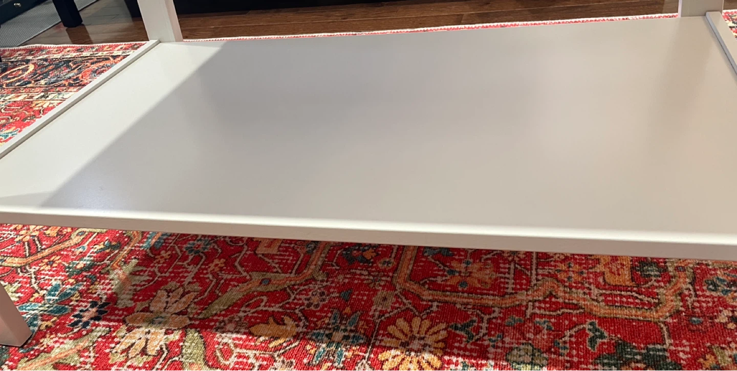 White Coffee Table with Shelf - photo 5