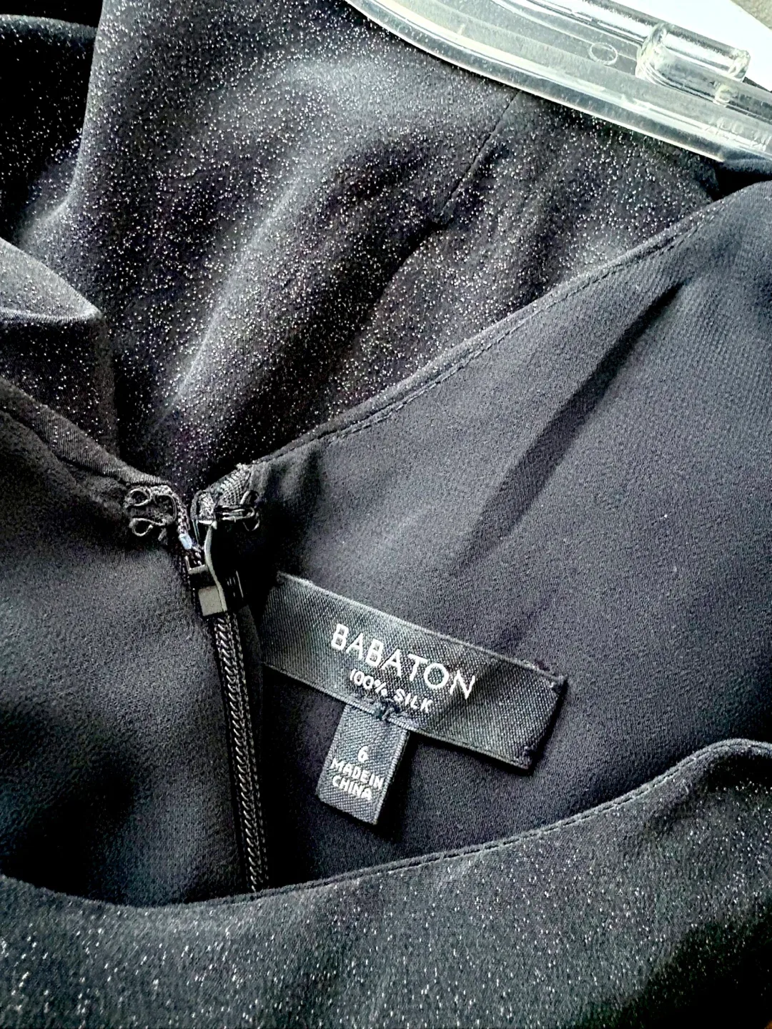 Babaton Black Silk Dress -Size 6 image indicator(2)