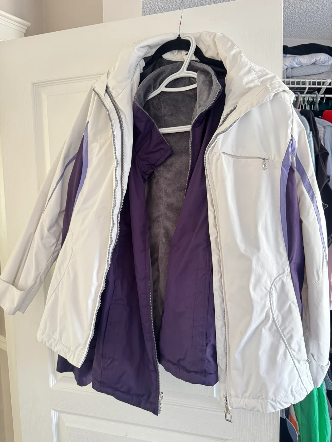 ZeroXposur Women's 3-in-1 Winter Jacket, White/Purple - photo 5