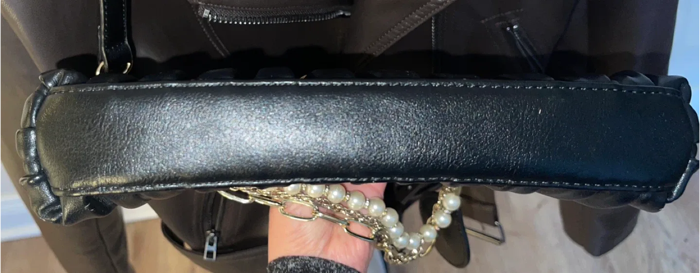 Cafe Noir Faux Leather Black Customizable Crossbody/Clutch Bag image indicator(9)