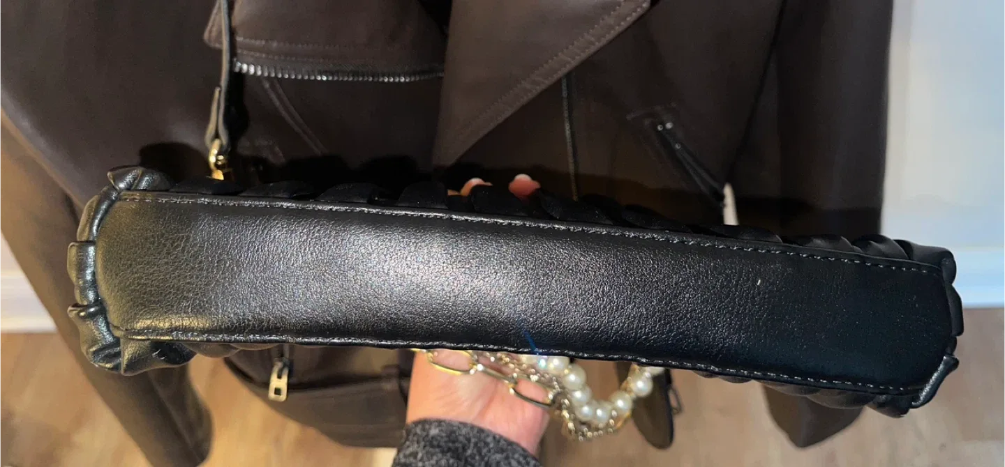 Cafe Noir Faux Leather Black Customizable Crossbody/Clutch Bag image indicator(10)