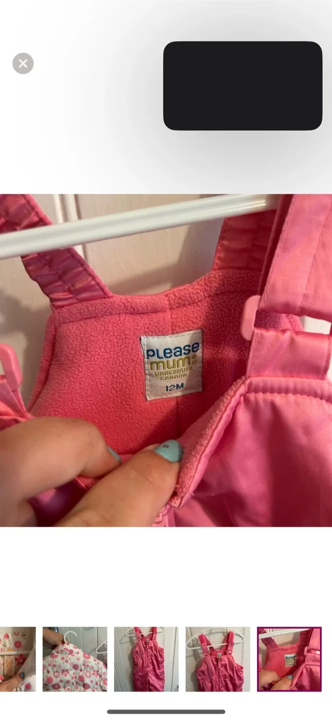 Joe Fresh please mom pink Snowsuit Set (6-12 months) image indicator(7)