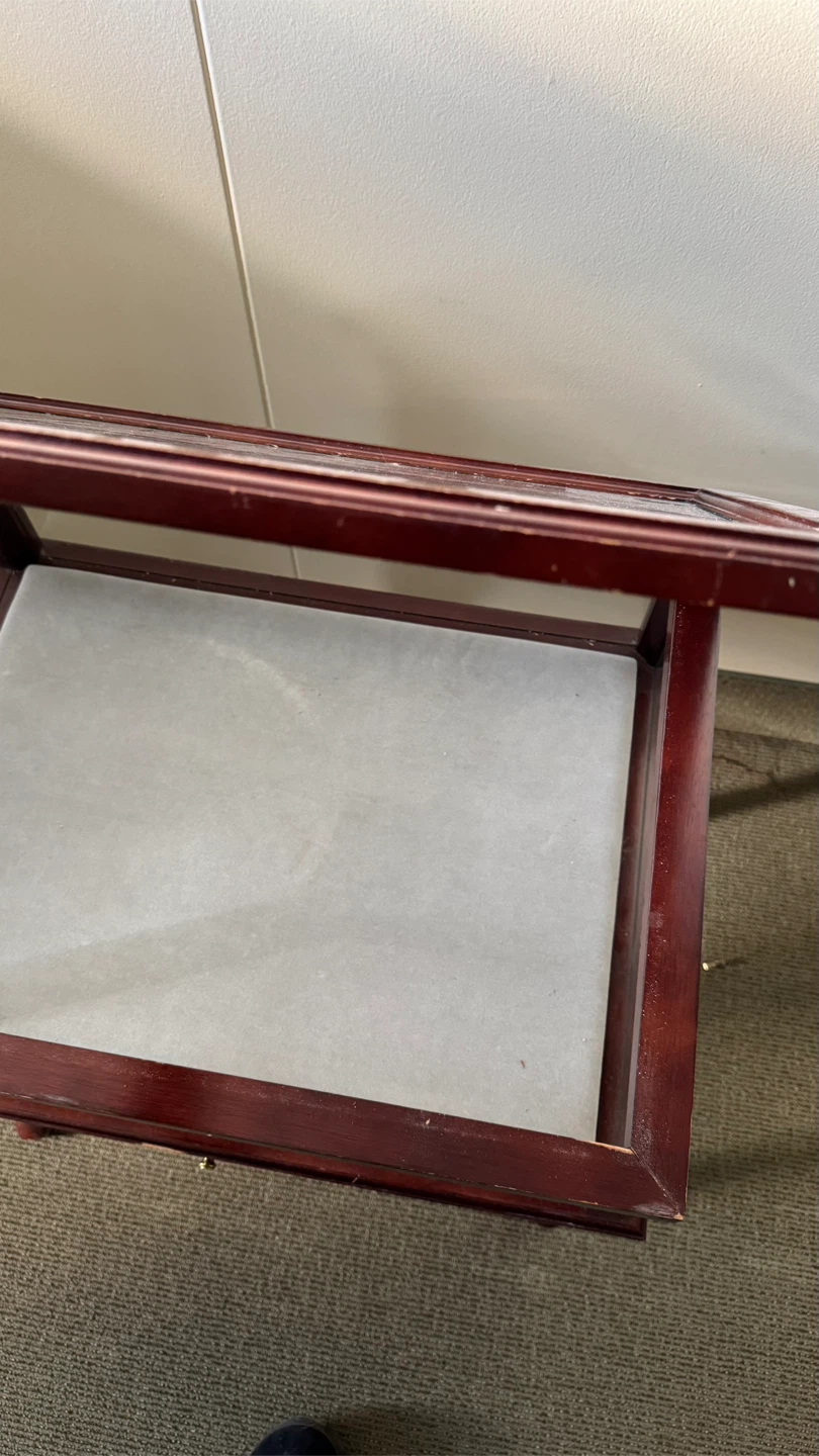 Display Table with Glass Top