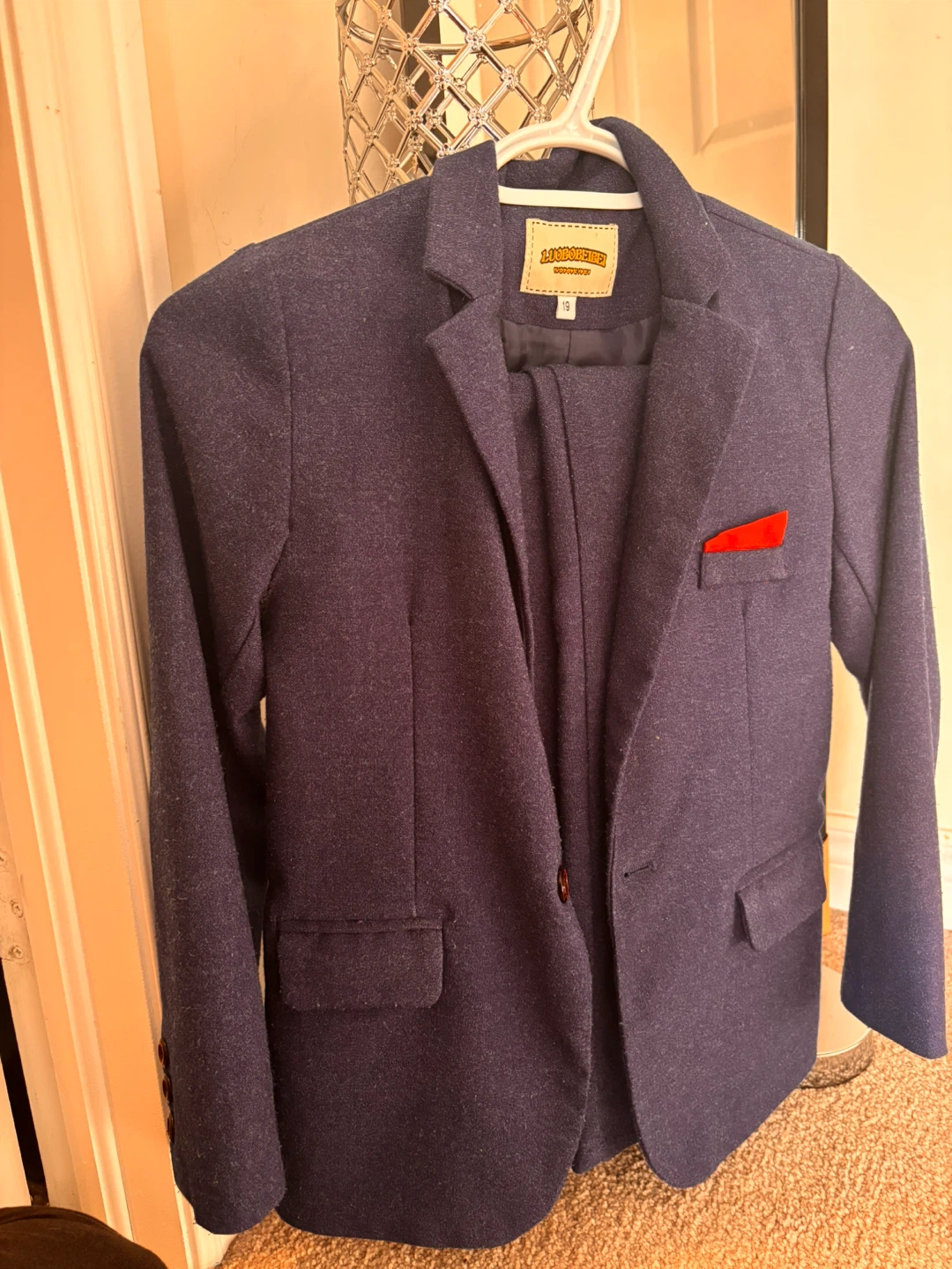 Boys Navy Blue Suit - Size 8-10 - photo 2