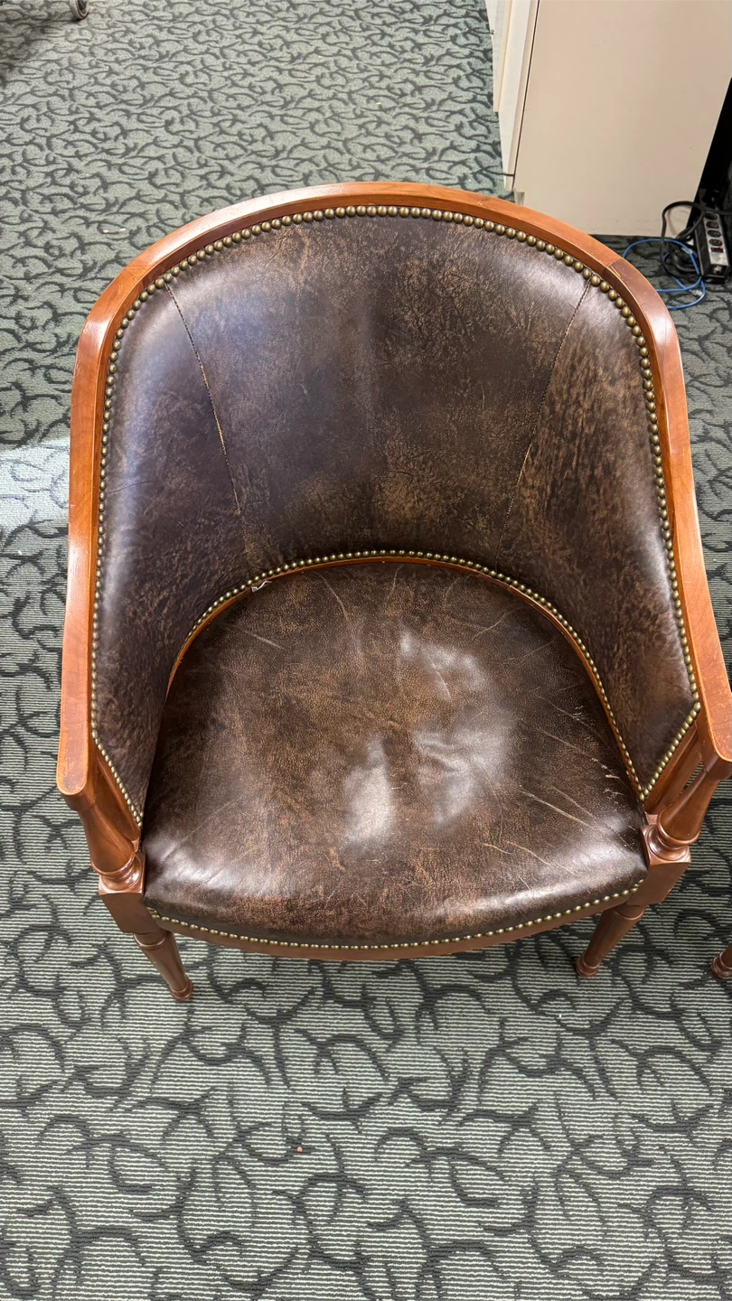 Leather Armchair - Brown - photo 3