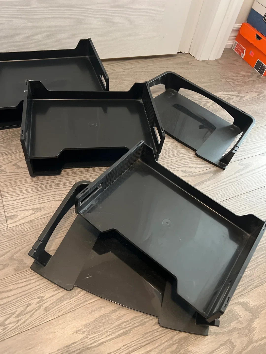 Black Plastic Storage Bins/Trays image indicator(3)