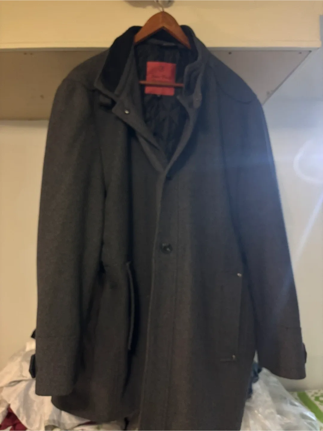 Men's Wool Blend Overcoat, Gray image indicator(2)