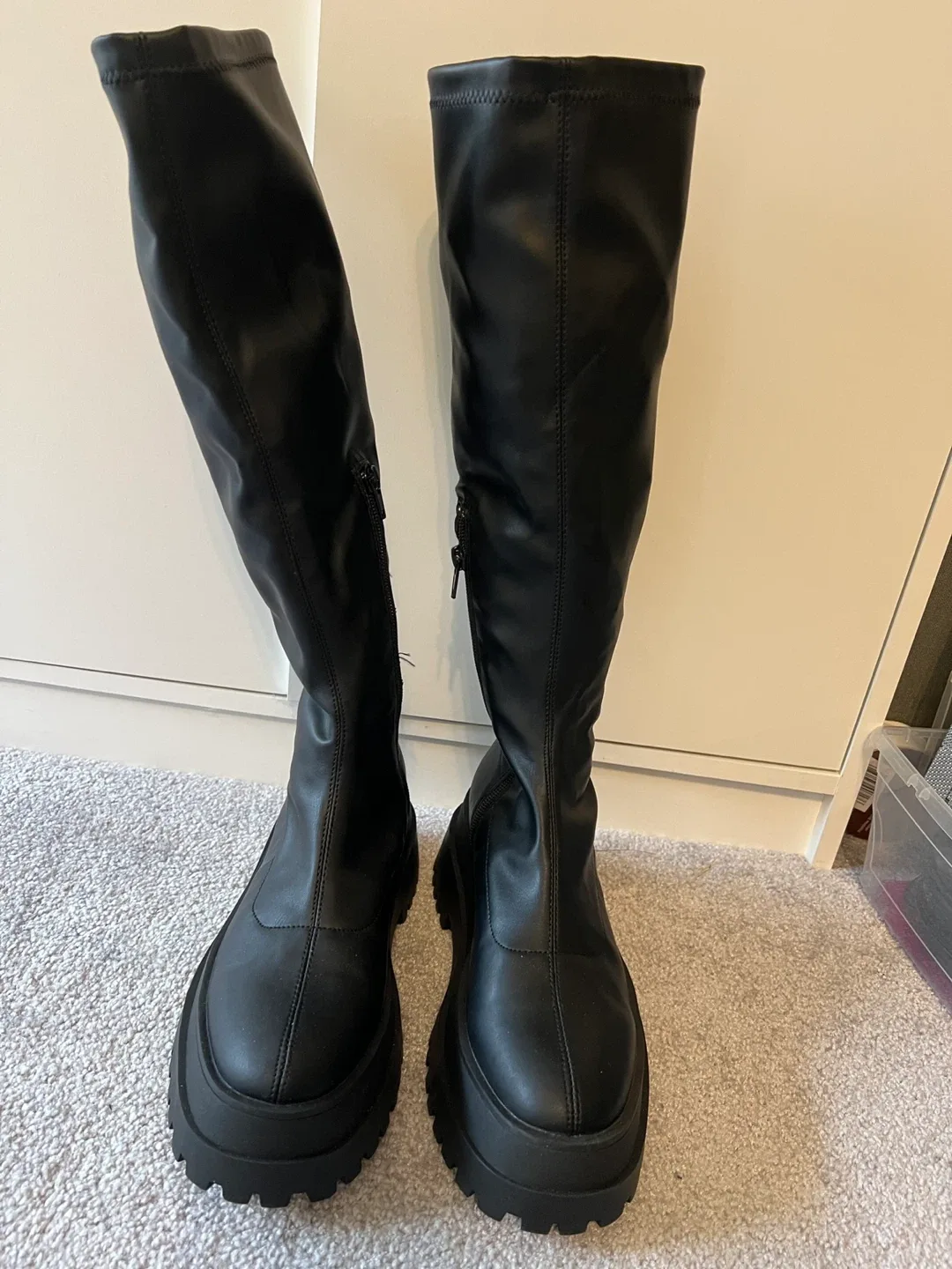 Public Desire Black Platform Boots - Size 7 image indicator(3)