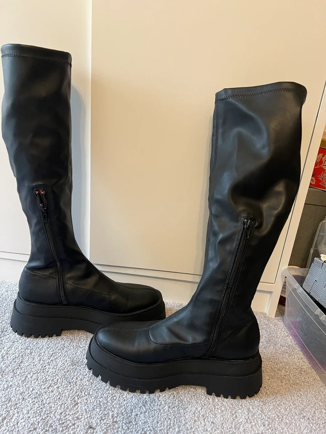 Public Desire Black Platform Boots - Size 7 image indicator(5)