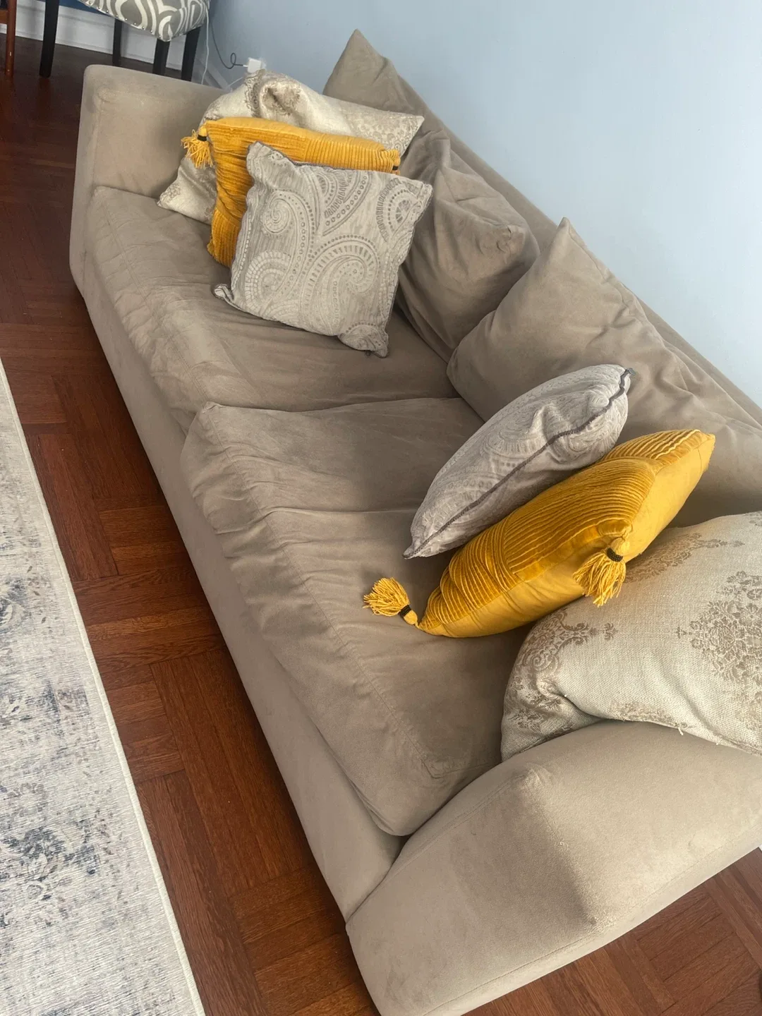 Gray Sofa with Pillows image indicator(2)