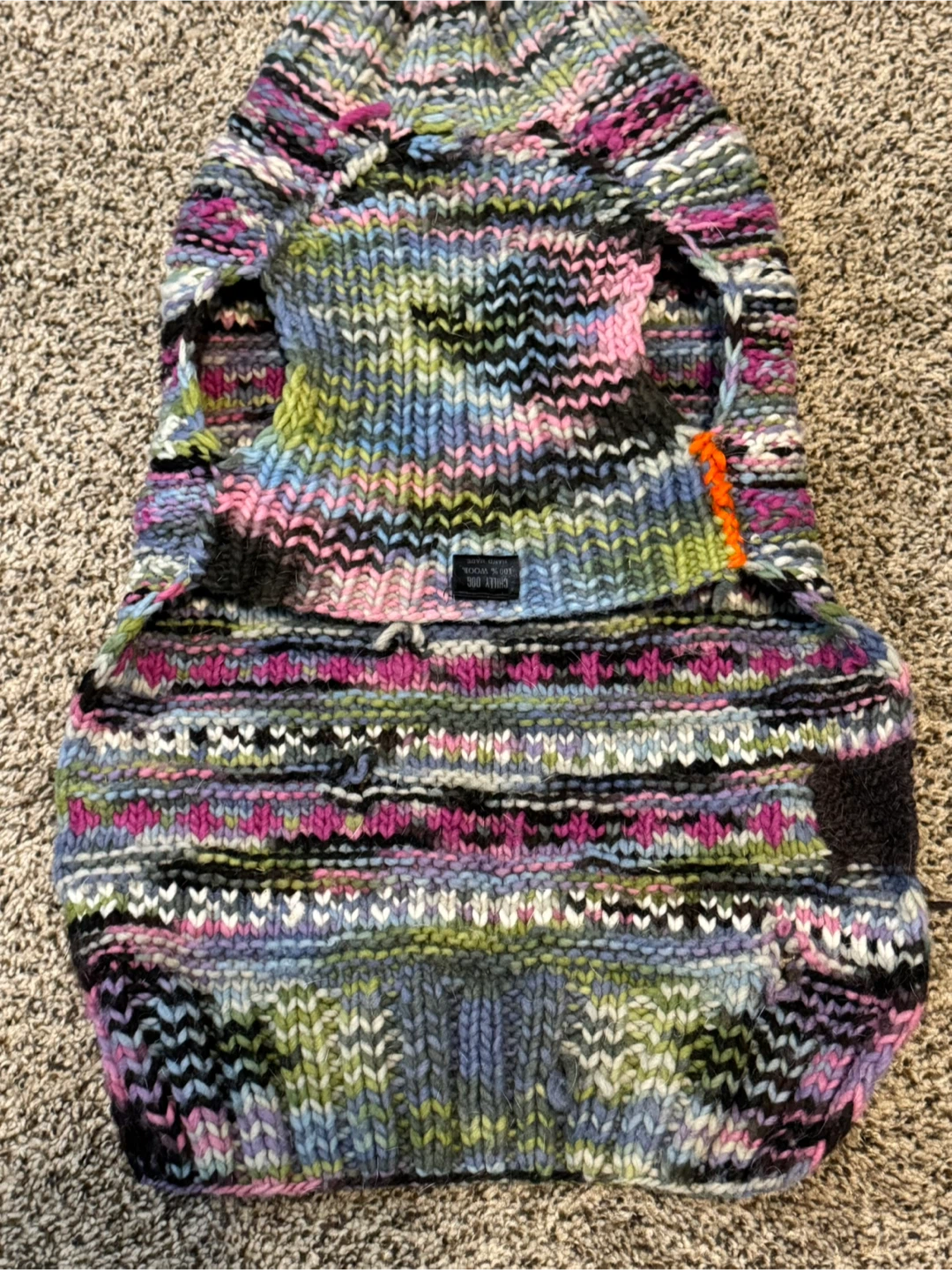 Dog Sweaters - Multicolor Knit & Green Hoodie - photo 2