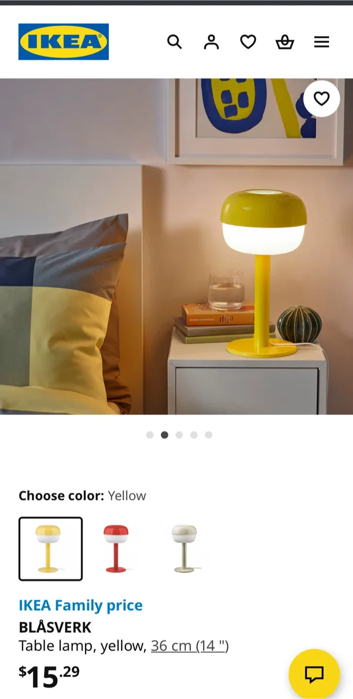 IKEA BLÅSVERK Table Lamp - Blue thumbnail