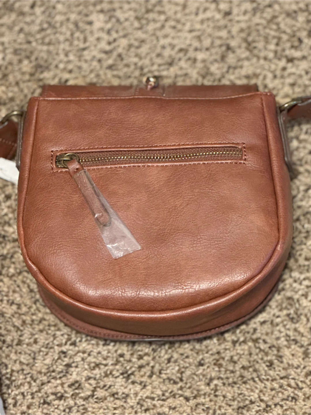Brown Crossbody Bag with Chain Detail - photo 3