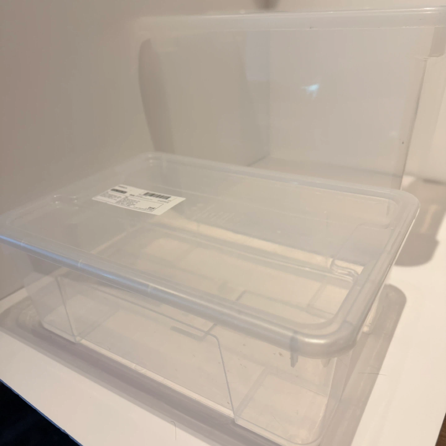 Clear Storage Box with Lid (2 for $10)
