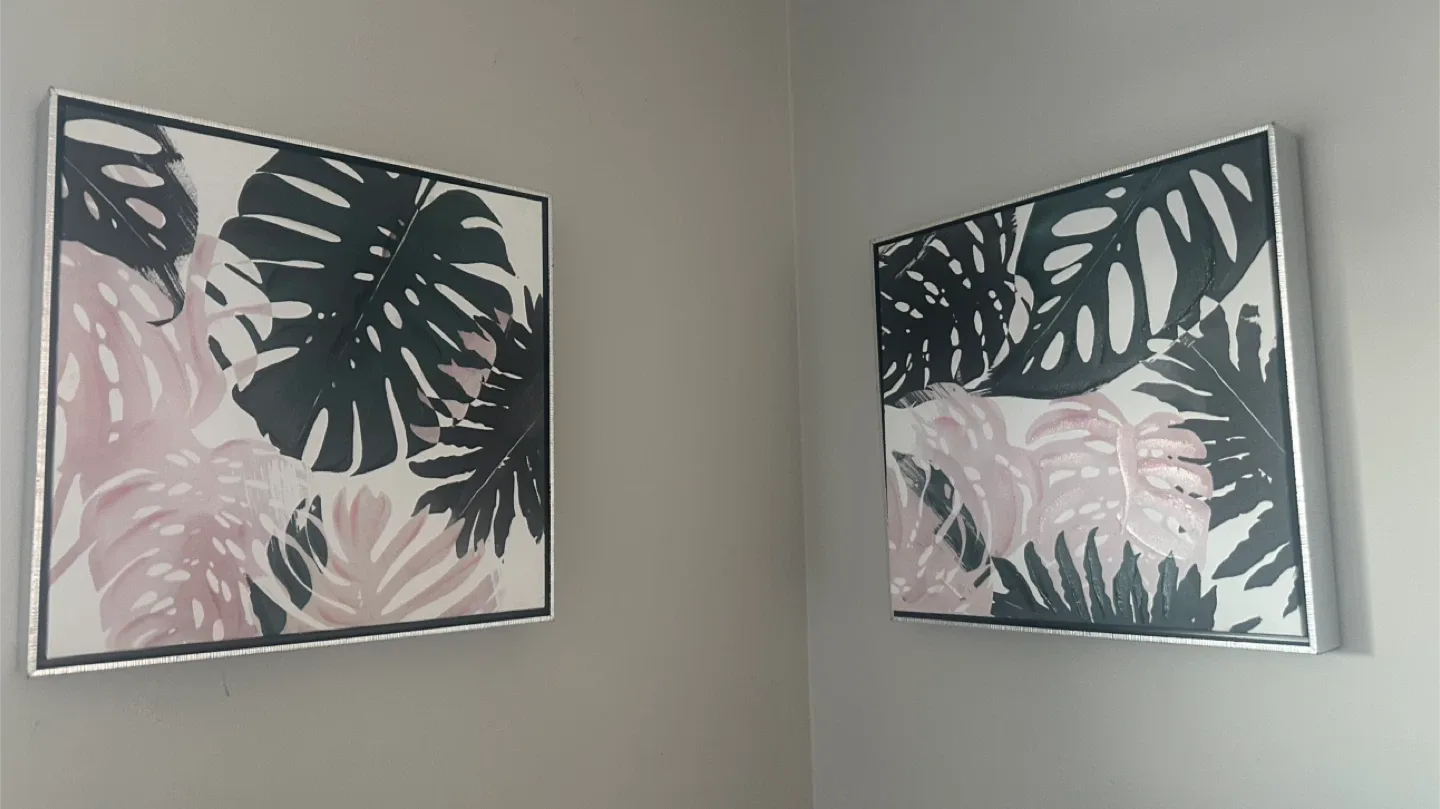 Set of 2 Framed Botanical Prints - 17” image indicator(2)