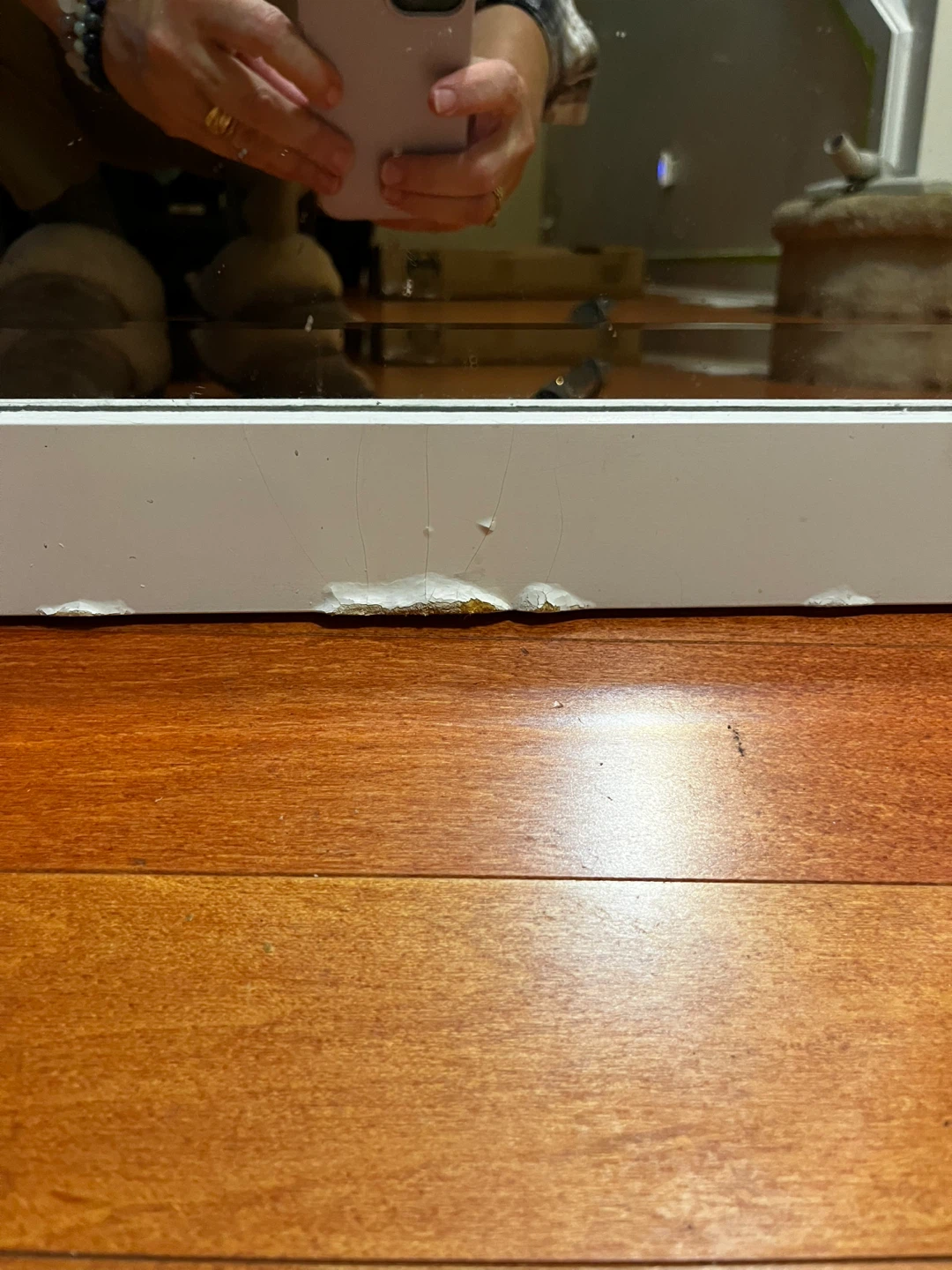 White Framed Mirror - photo 2