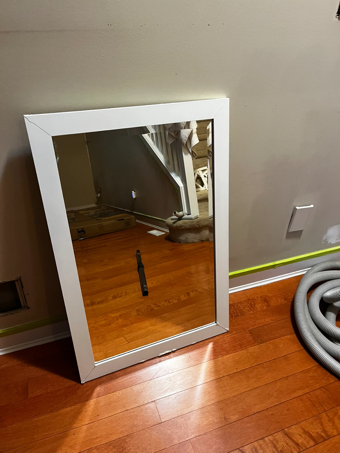 White Framed Mirror