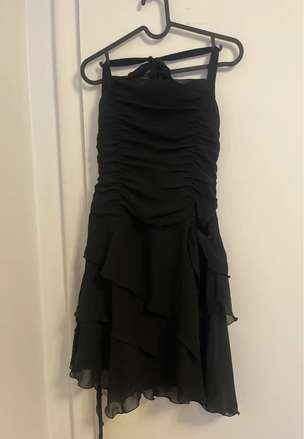 Black Ruffled Mini Dress thumbnail