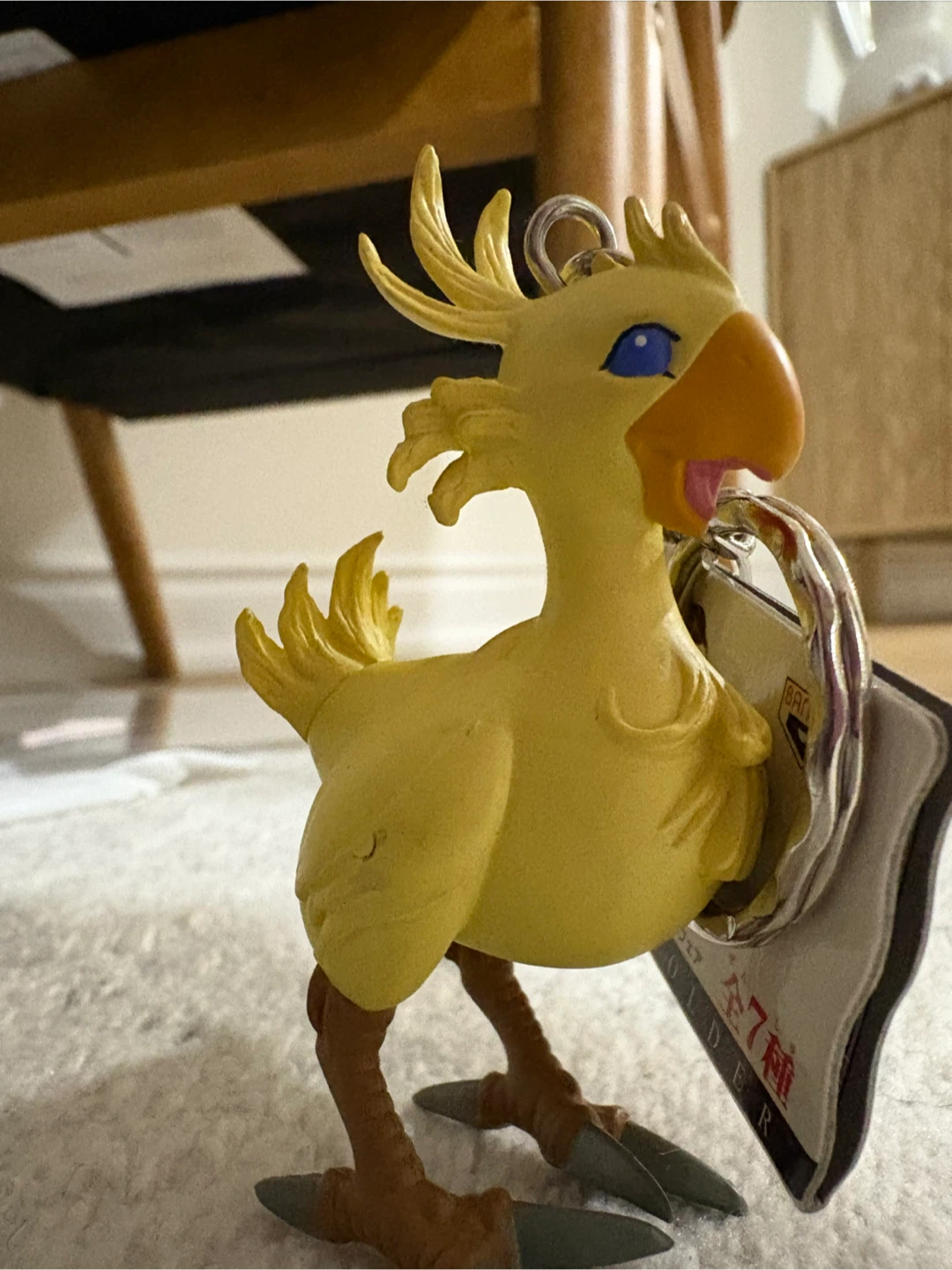 Rare Final fantasy chocobo keychain figure video game - photo 2