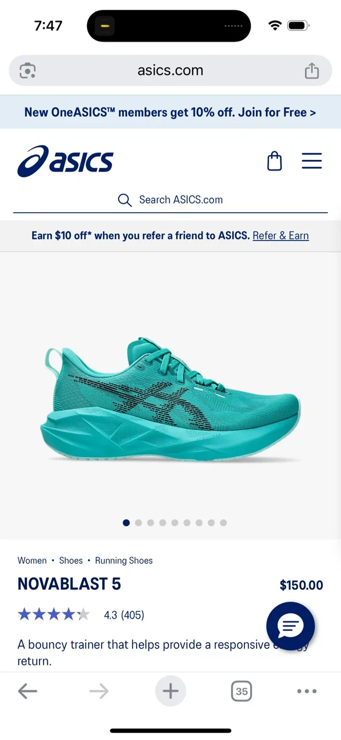 Asics Novablast 5 Women's Running Shoes - Size 8 image indicator(3)