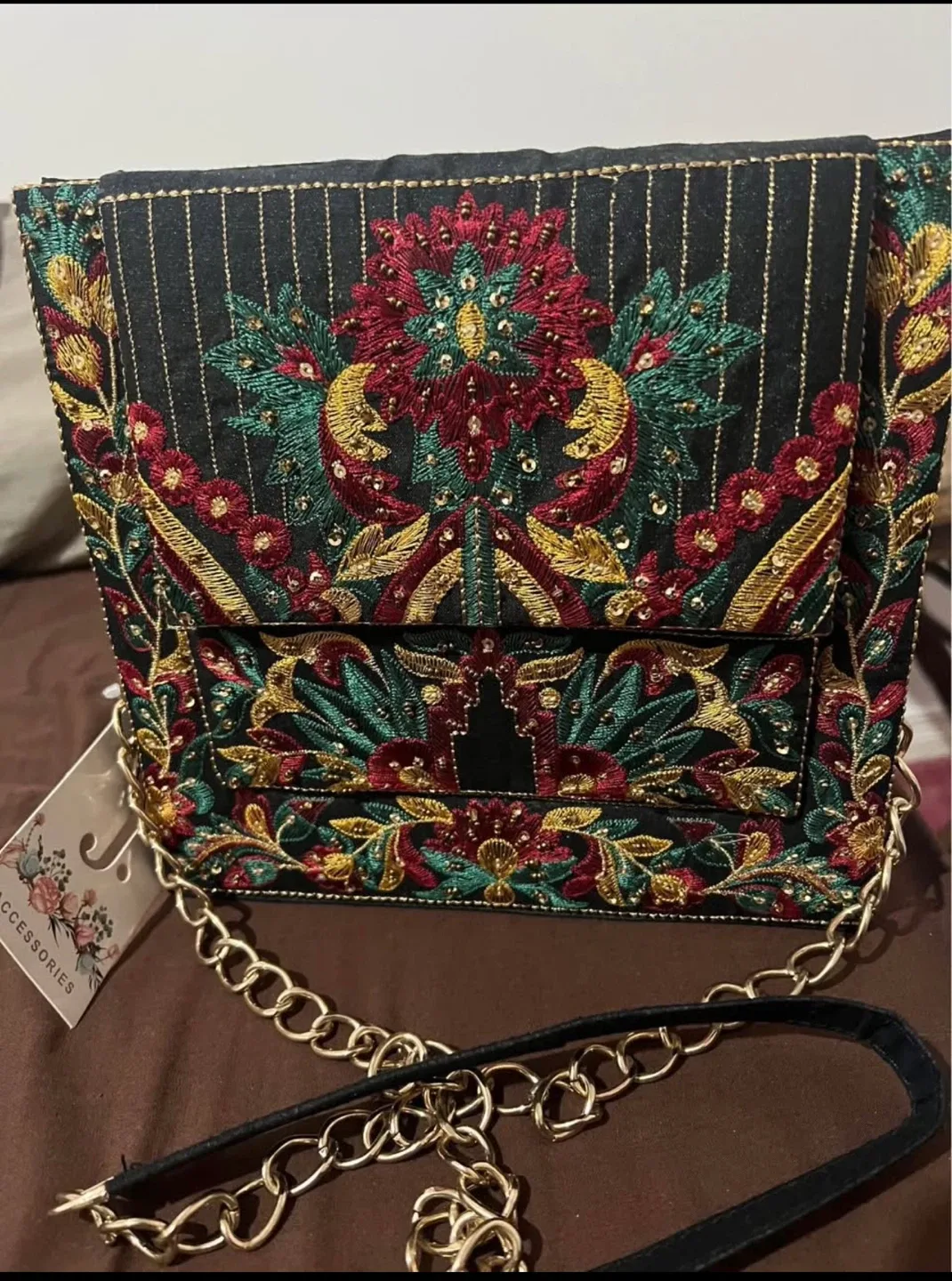 J. Accessories Embroidered Shoulder Bag image indicator(2)