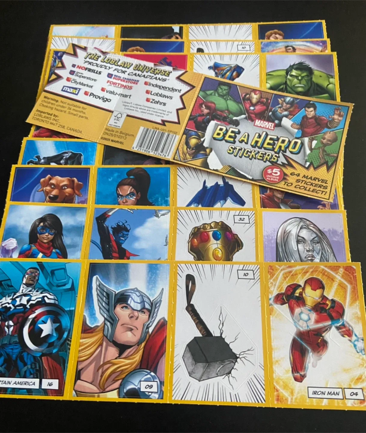 Free Marvel Be A Hero Stickers -to Collect!