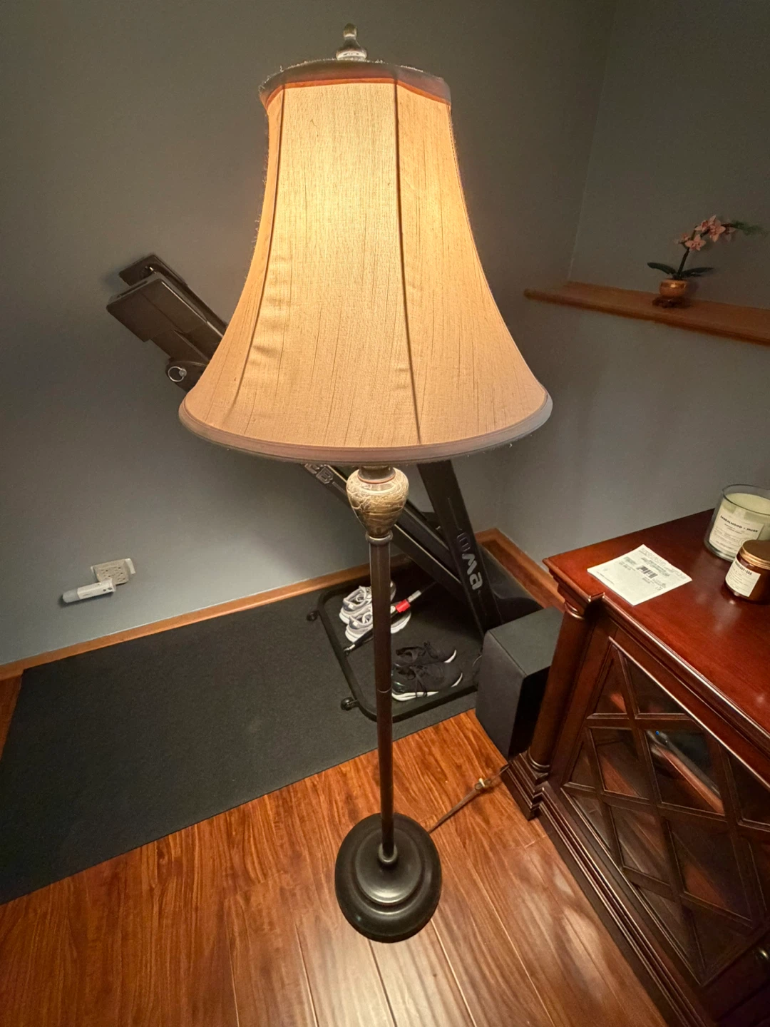 Floor Lamp with Beige Shade