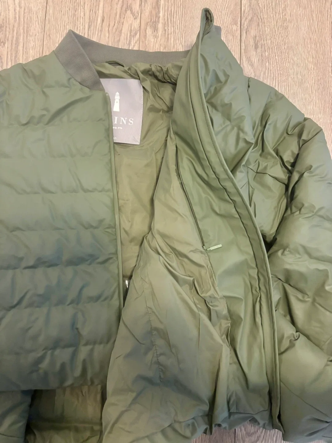 Rains Padded Liner Jacket Us size S Olive Green image indicator(3)