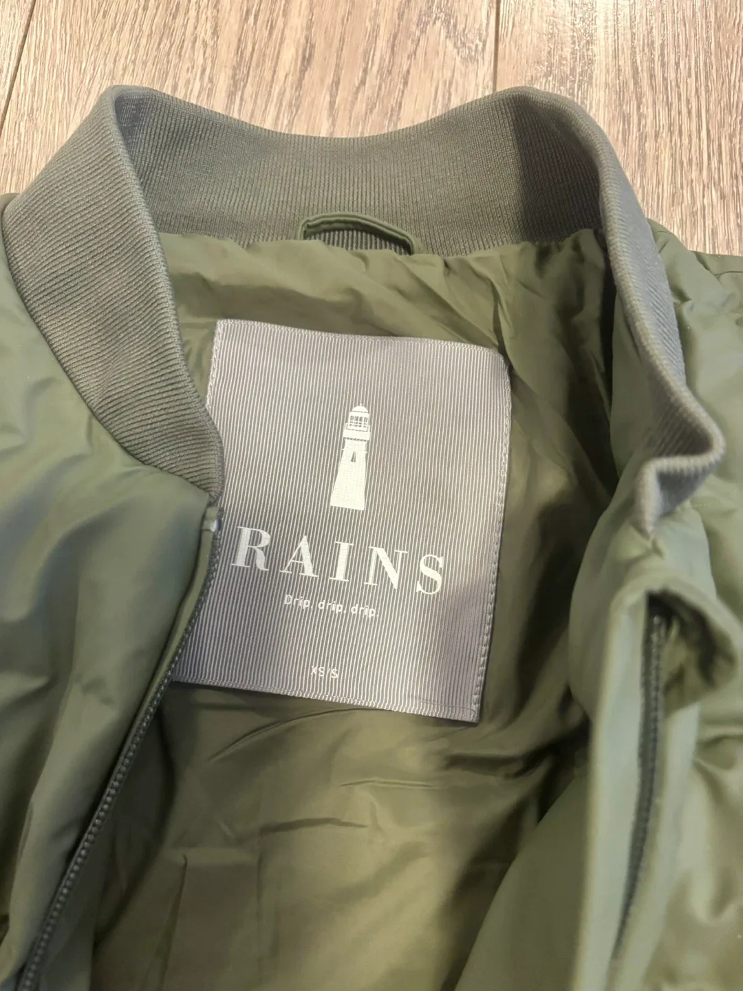 Rains Padded Liner Jacket Us size S Olive Green image indicator(2)
