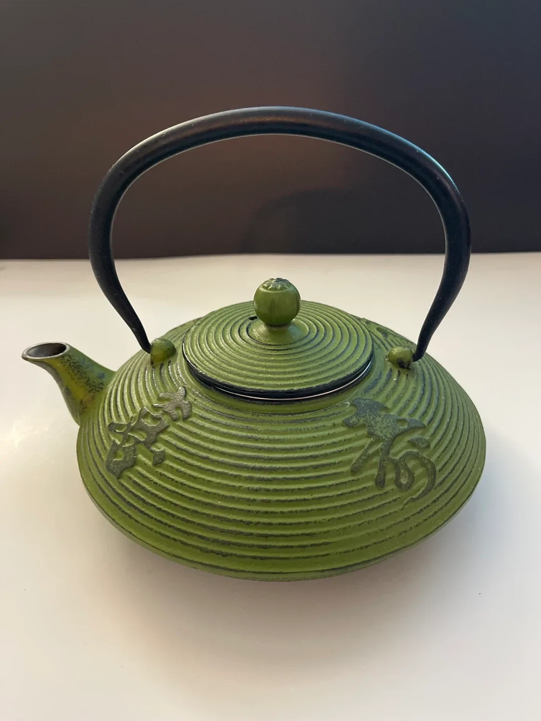 Green Cast Iron Teapot
