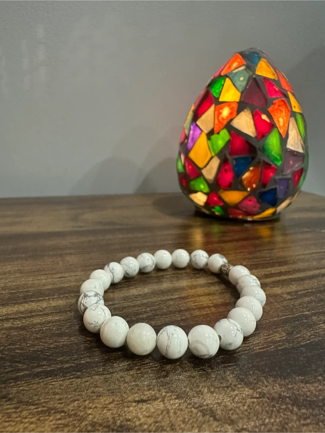 White Howlite Stone Bracelet