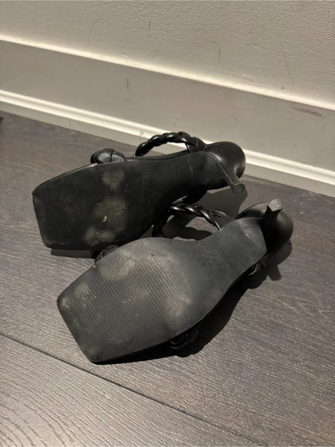 Fashion Nova Black Braided Heels, Size 6 - photo 2