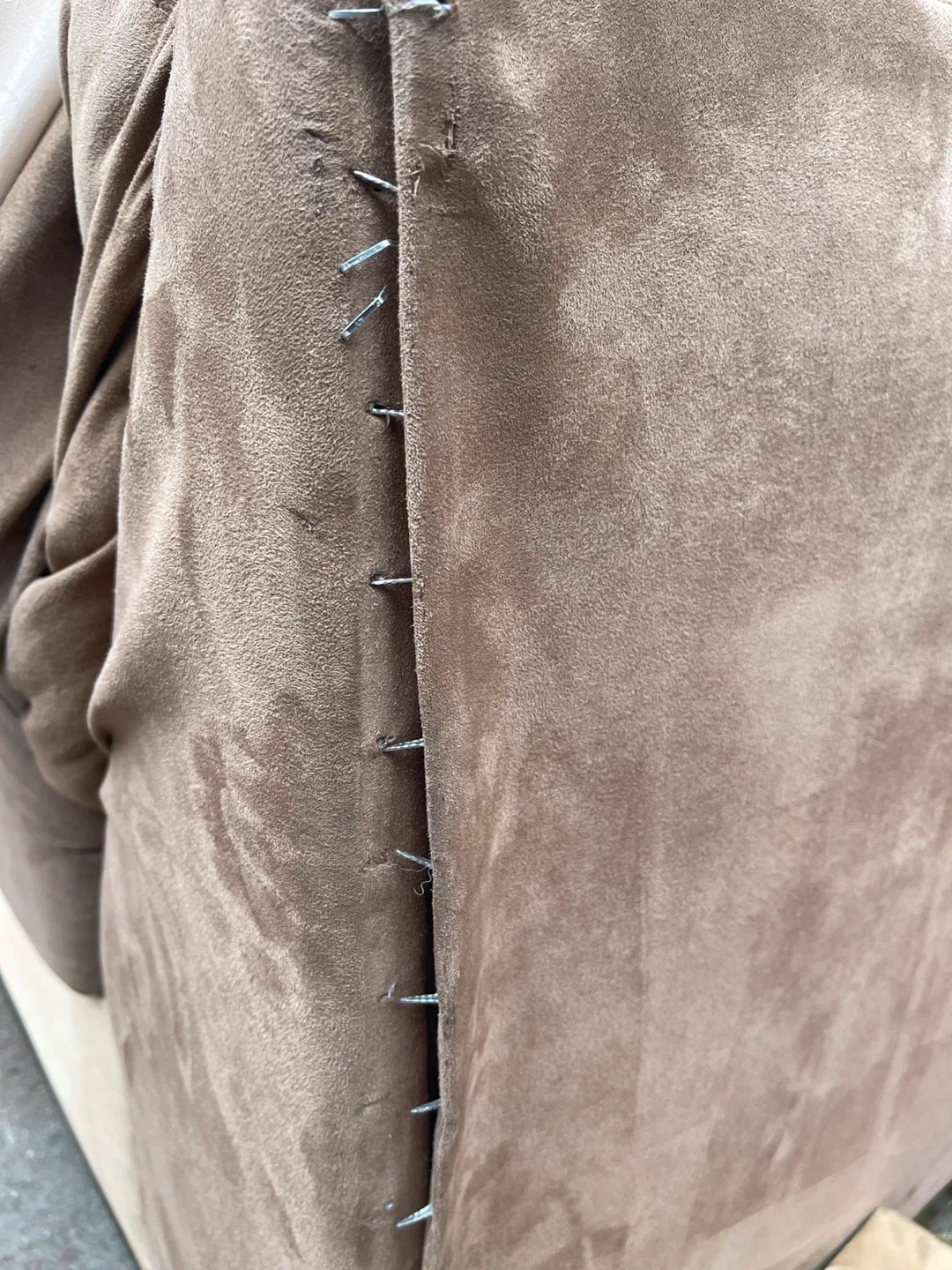 (ASK about delivery) Large Brown Sectional Sofa Chaise image indicator(9)