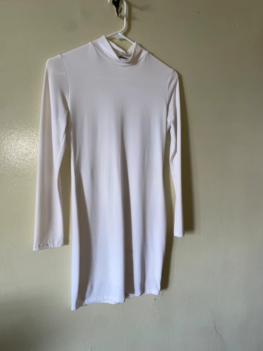 Fashion Nova White Long Sleeve Mini Dress