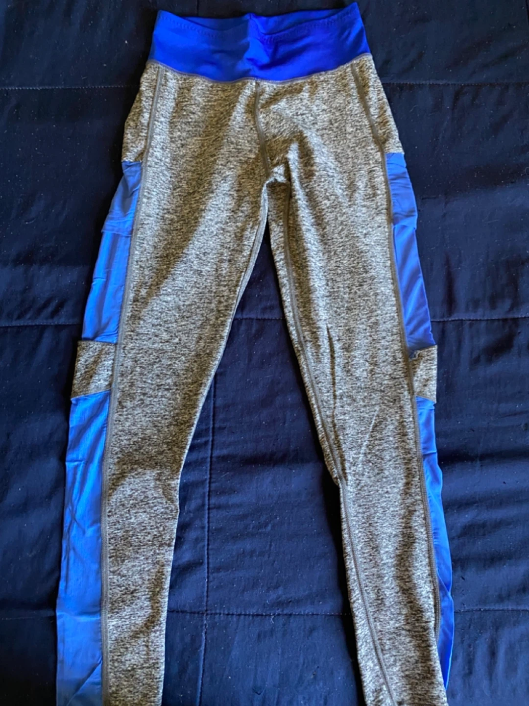 Gray & Colorblock Athletic Leggings - photo 3