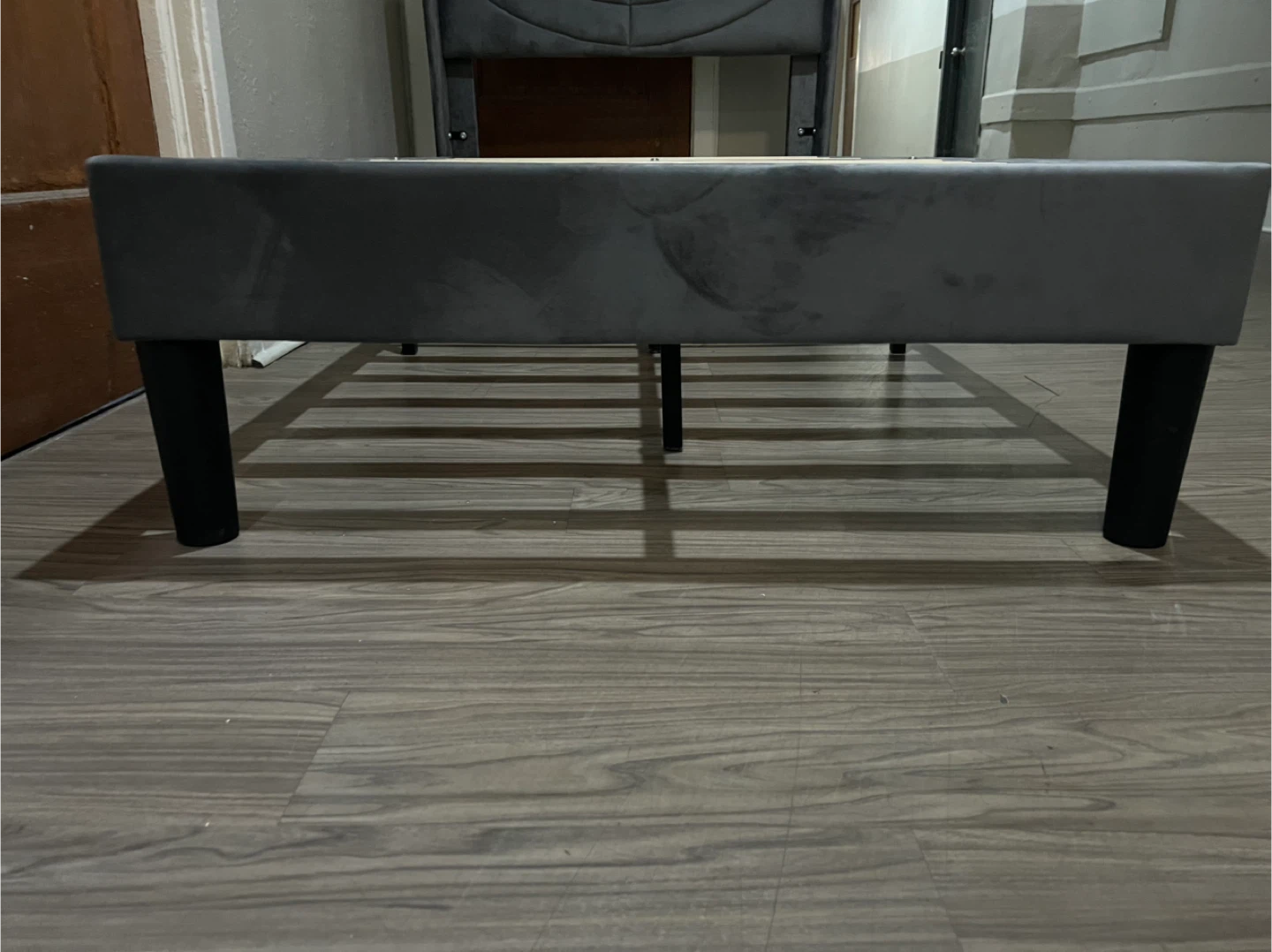 Gray Upholstered Bed Frame Twin size - photo 5