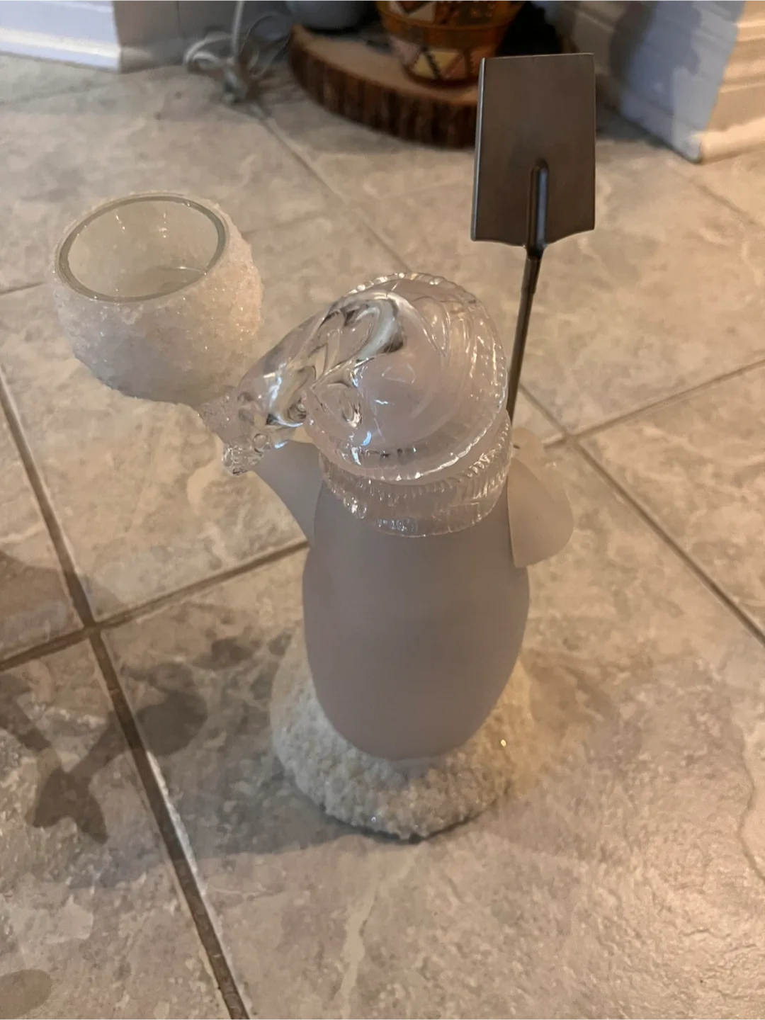 2 Snowman Candle Holders & angel decor (3 ITEM BUNDLE!) image indicator(2)