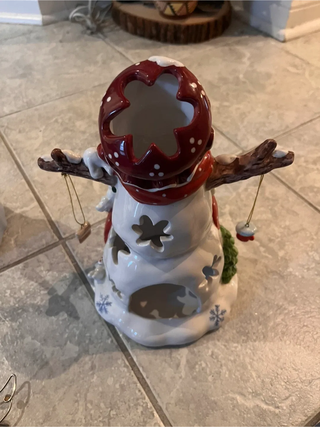 2 Snowman Candle Holders & angel decor (3 ITEM BUNDLE!) image indicator(5)