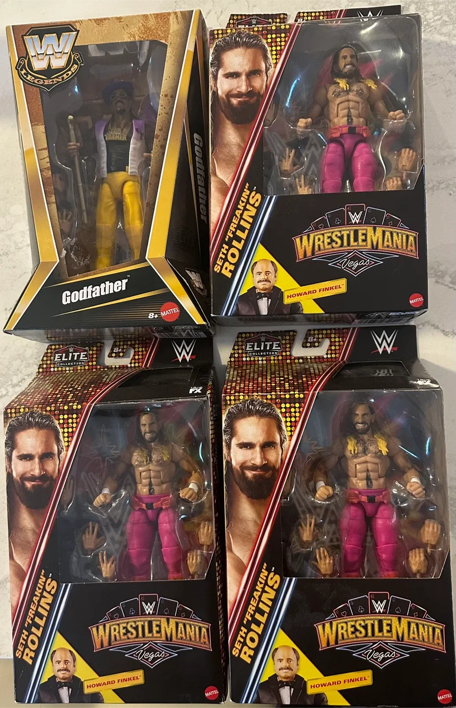 WWE Elite Collection  Figures - Godfather & Seth Rollins thumbnail